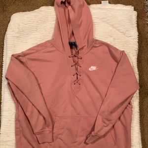 Nike light pink hoodie